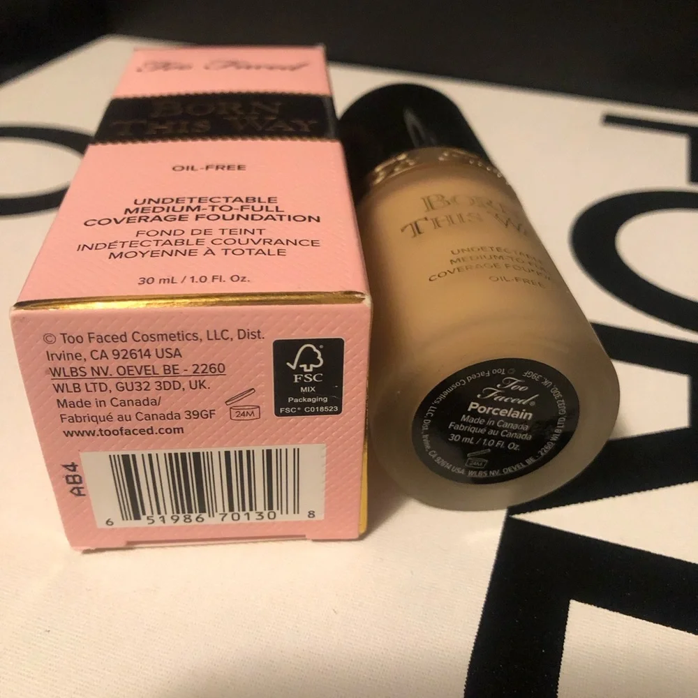 Too Faced Born This Way Porcelain Foundation NIB New